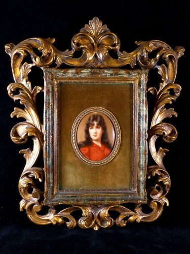 Antique portrait miniatur - antique,