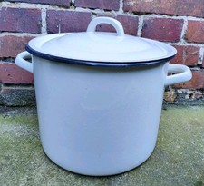 Emaille großer Kochtopf Topf