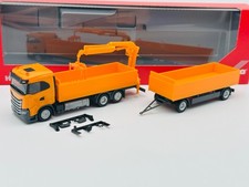 Herpa 316217 Iveco S-Way ND Baustoff HZ mit Ladekran kommunal orange in OVP