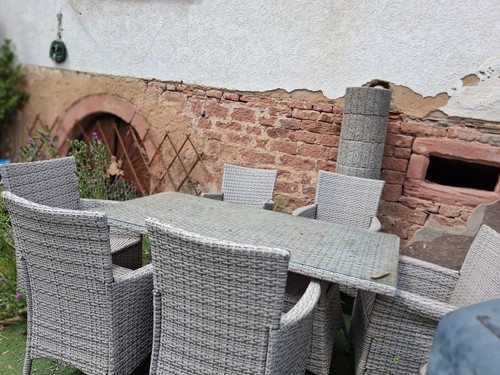 Polyrattan essgruppe teilig - essgruppe, 7-teilig
