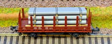 Minitrix Spur N Rungenwagen mit Ladegut Rohre TOP