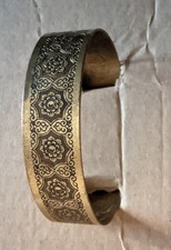 Armreif Fein Verziert Goldfarben Armband Alt Vintage 