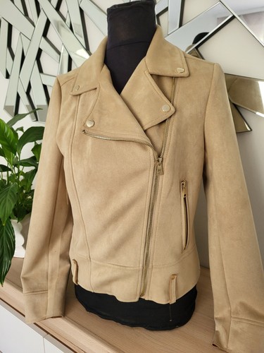 Bikerjacke wildleder beige - bikerjacke,, wildleder,