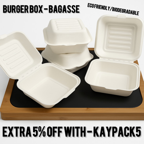 500x burger box bagasse - box,