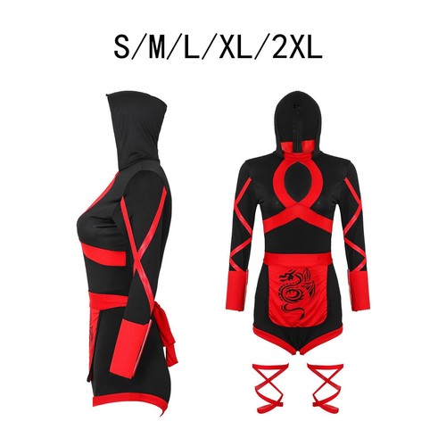 Ninja kostüm damen jumpsuit - ninja,