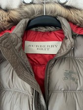 Burberry Daunen Winter Jacke Damen khaki/ beige Gr M