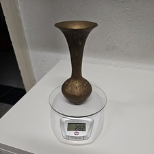 Messing Vase mit graviertem