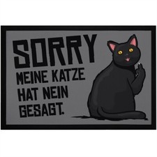 Fußmatte Sorry meine Katze