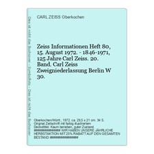 Zeiss Informationen Heft 80, 15. August 1972.-  1 CARL ZEISS Oberkochen  (Hrsg.