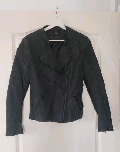 Kunstlederjacke grau schwarz - kunstlederjacke,