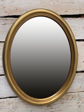 Wandspiegel gold oval - , mit