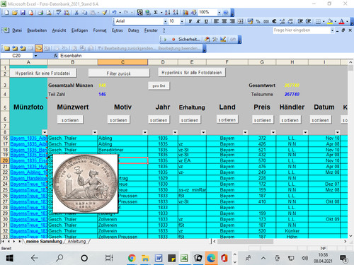Münzsammlung datenbank - ,