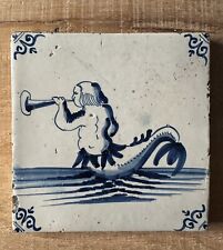 Fliese Kachel antik alt Seewesen antique dutch tile tuile Delft Art selten