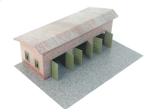 Brick auto garage diorama - brick,