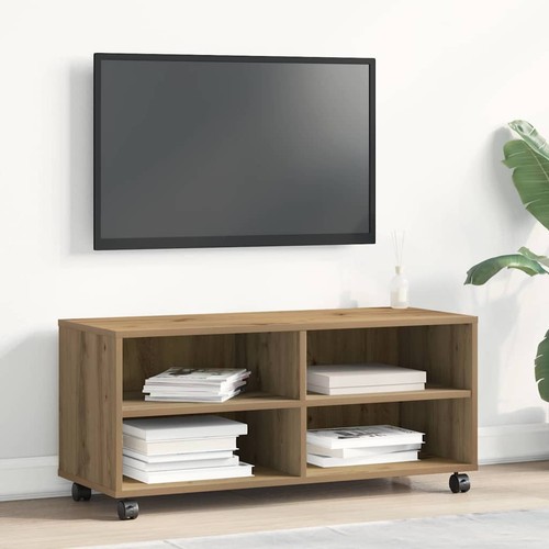 Schrank mit rollen lowboard - tv-schrank,