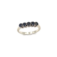 14kt white gold ring blue