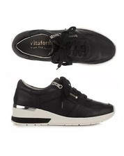 VITAFORM Damen-Sneaker Hirschleder Reißverschluss Sohle Nina.   Si