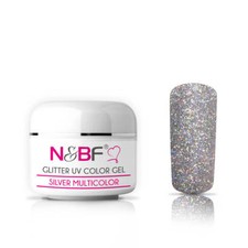 UV Glitzer Farbgel 5ml Silver