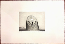 Radierung „Sonnenuhr“ von