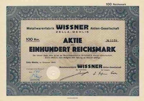 Metall wissner 1943 zella - metall,