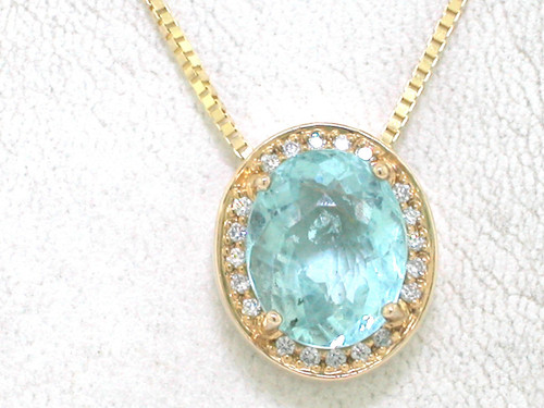 Paraiba turmalin anhänger 585 - anhänger,