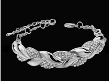 silbernes Armband mit Strass