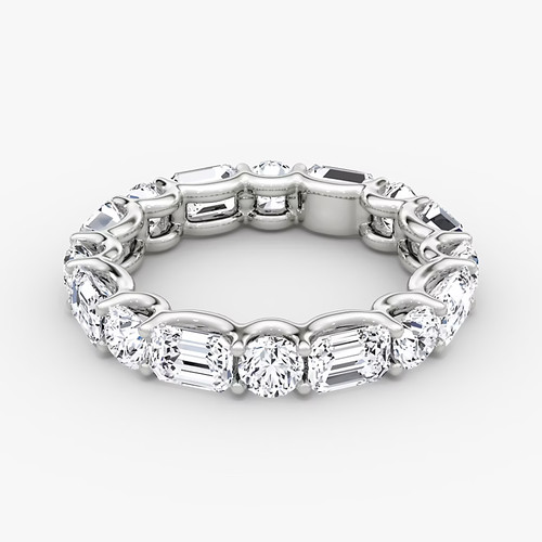 Emerald cut eternity band 80 - emerald,