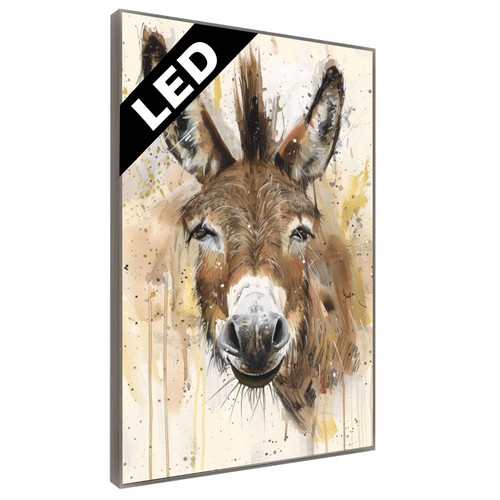 Led wandbild esel - wandbild, –