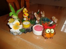 Osterdeko 4 Kerzenhalter mit