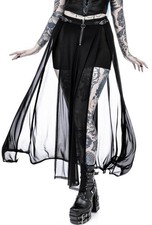 Restyle Maxirock Shadows mit schleppe gothic witchwicca hexe grunge emo festival