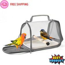 "PVC Leder Papageientrage Reisetasche 10,2×7,5×7,7′′ Atmungsaktiv Haustierkäfig"