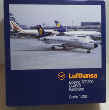 1:200 Limox, Lufthansa, Boeing B727-200, silver Test, OVP,  Stand - Metallmodell
