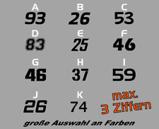 Startnummer Wunschnummer 15cm höhe Aufkleber Motocross Enduro Auto Motorrad Boot