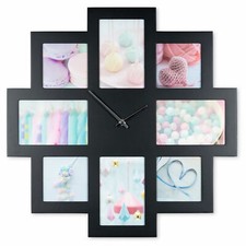 Wanduhr schwarz 48x48cm holz - wanduhr,