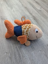 Sterntaler Spieluhr FISCH Frottee Rarität alt selten  Brahms Wiegenlied