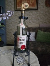 Asbach Uralt Schwenker Ständer   Schmiedeeisen Halter + leere Flasche - 0,7 l