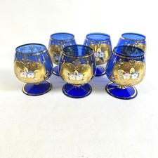 6 X Murano Italien Kobaltblau