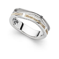 DUR Schmuck Ring FEHMARN SUNDBRÜCKE Strandsand Silber 925/-  rhod. (R5835)