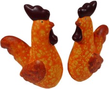 2er Set Huhn & Hahn Orange Rot