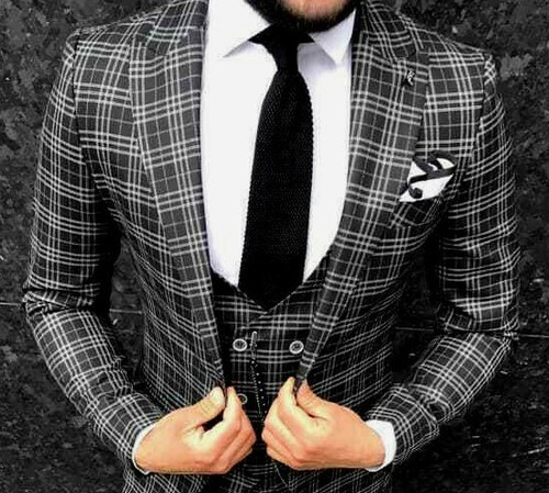 Designer glencheck herrenanzug - glencheck,