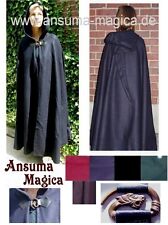 19 MITTELALTERUMHANG WOLLE Metallschließe Mittelalter LANG Kapuze Umhang Mantel