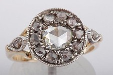 Diamant Ring 1,20ct antik Biedermeier Altschliff 585 Gelb Gold Gr 57 Edel! #