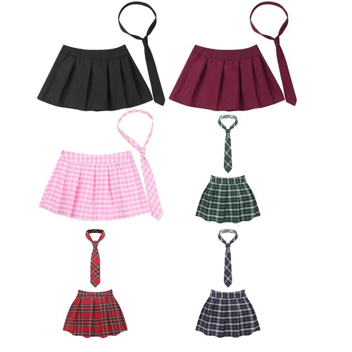 Damen minirock mit krawatte - damen,