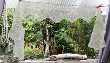 -Häckelspitze-Sockel--Gardine-Breit--Weiß--Handarbeit-ca.215 x 22 cm