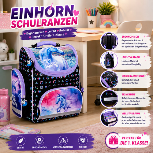 Einhorn schulranzen mädchen - ,