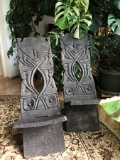 2 Afrikanische Steckstühle