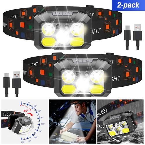 2pack usb led stirnlampe - 2pack,