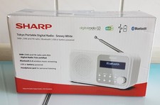 Sharp - Tokyo Portable Digital Radio snowy white DAB+ bluetooth Alarm NEU