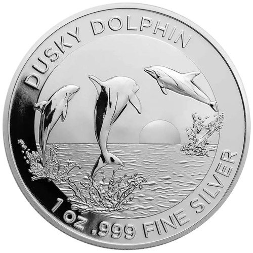 Silbermünze dusky dolphin - dusky,