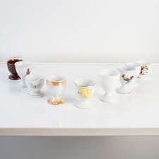 Konvolut 10 Vintage/Alte Eierbecher div. Hersteller u.a. Handgemalt